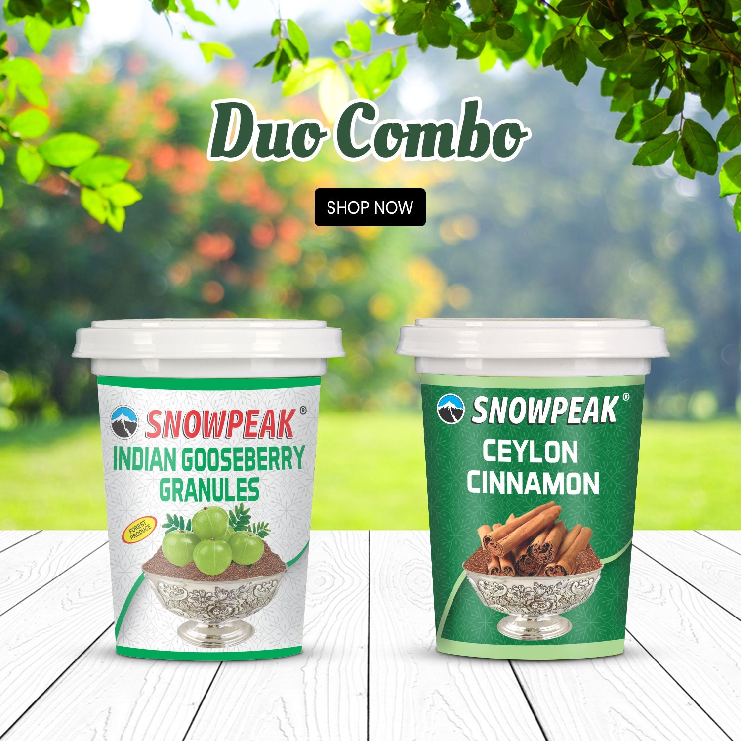 Snowpeak Combo of Amla Granules (50g) & Ceylon Cinnamon (40g)