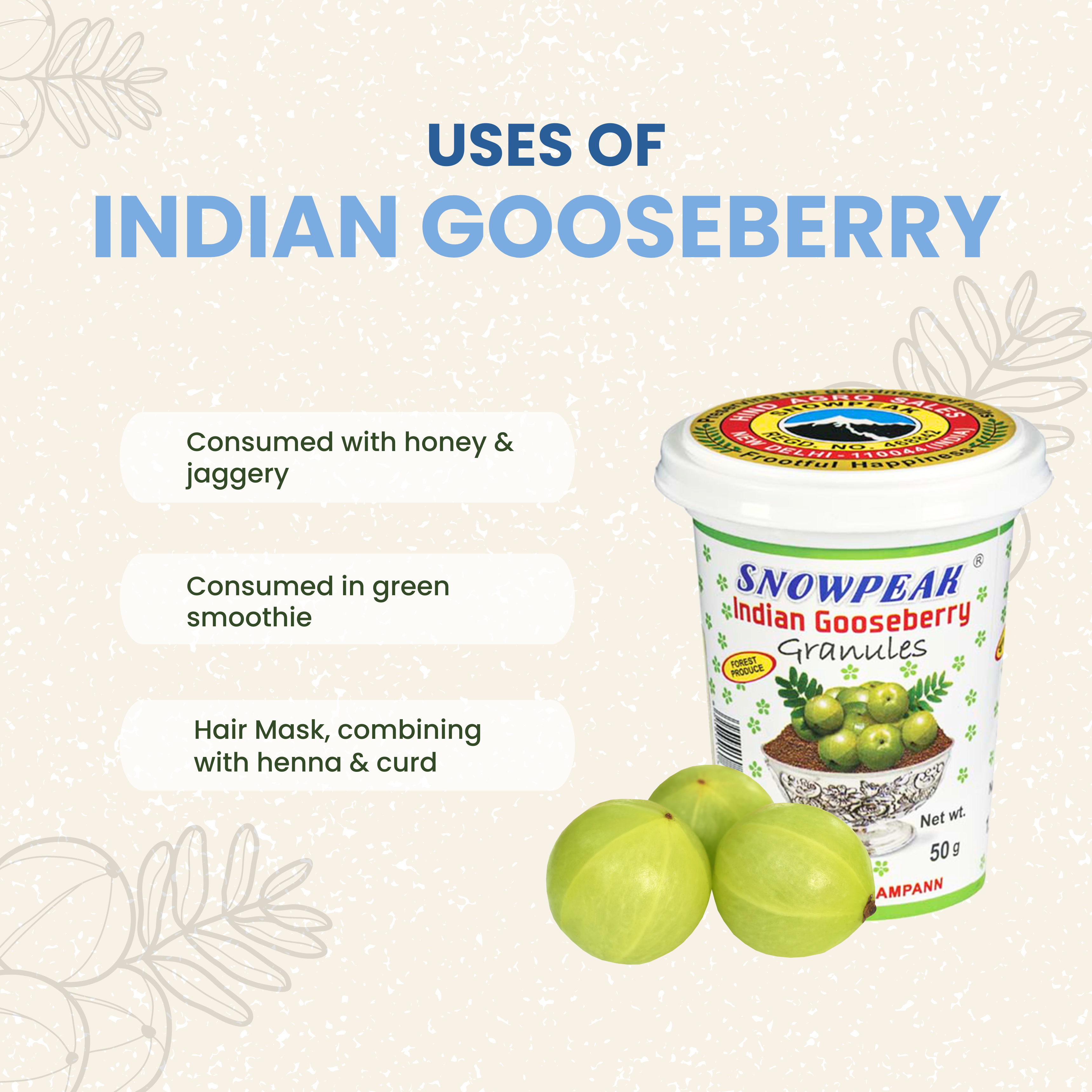 Snowpeak Indian Gooseberry Granules (100g)