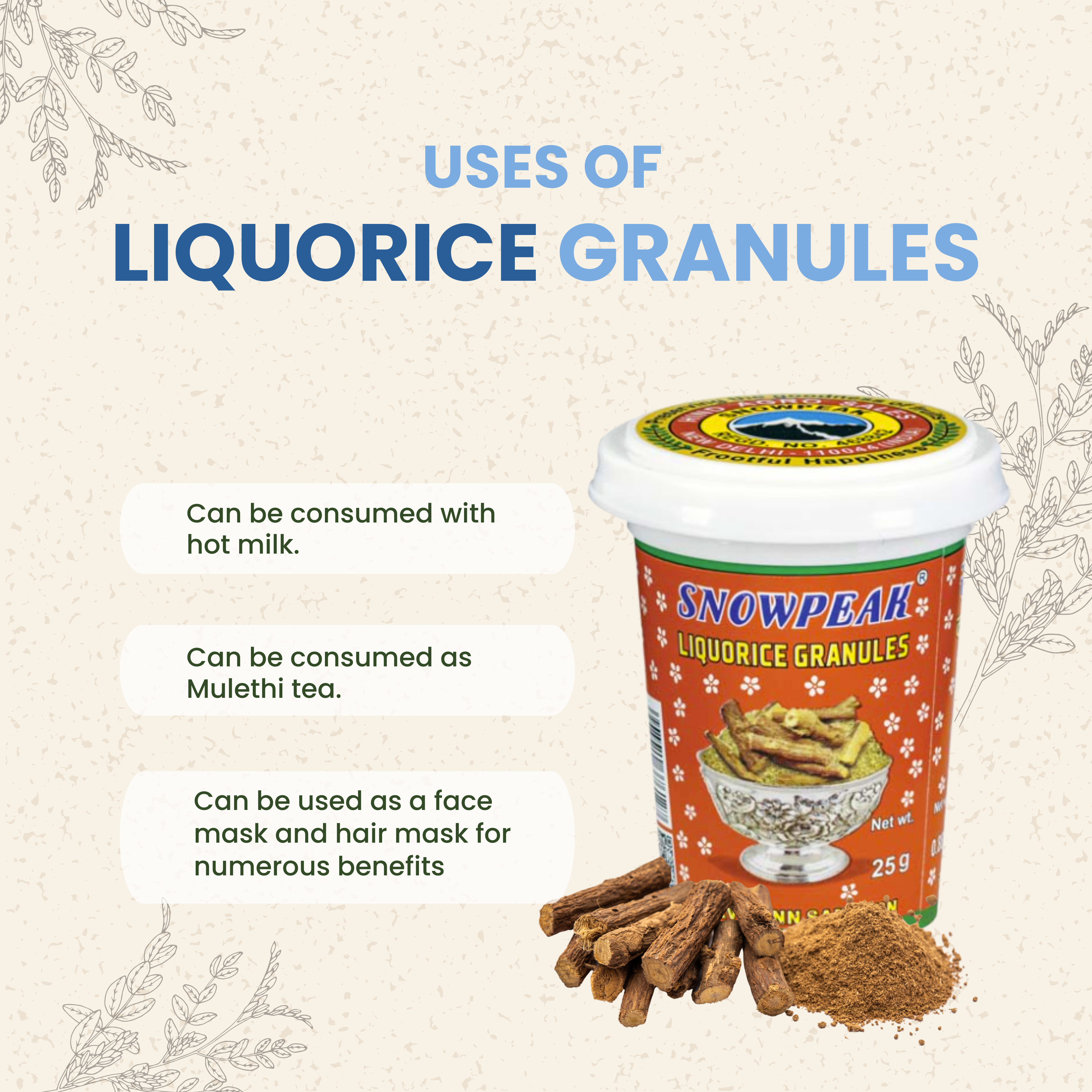 Snowpeak Liquorice Granules (100g)