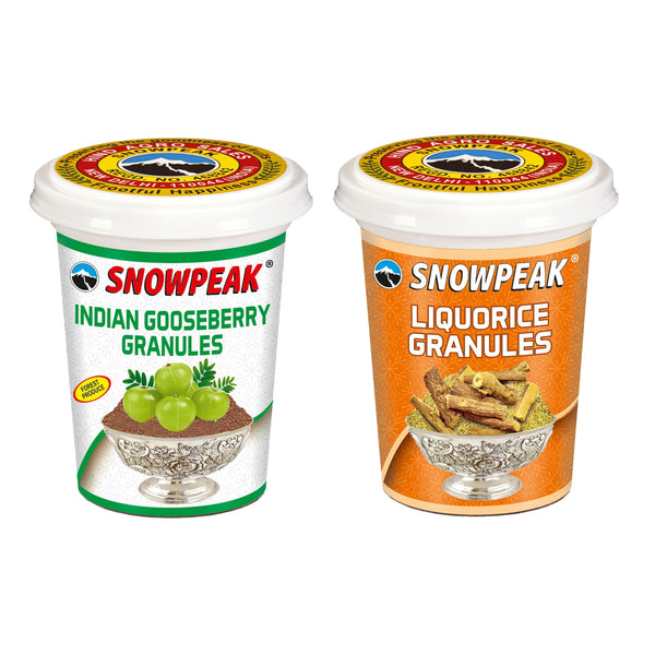 Snowpeak Combo of Amla and Liquorice (Mulethi) Granules (2 X 50g)