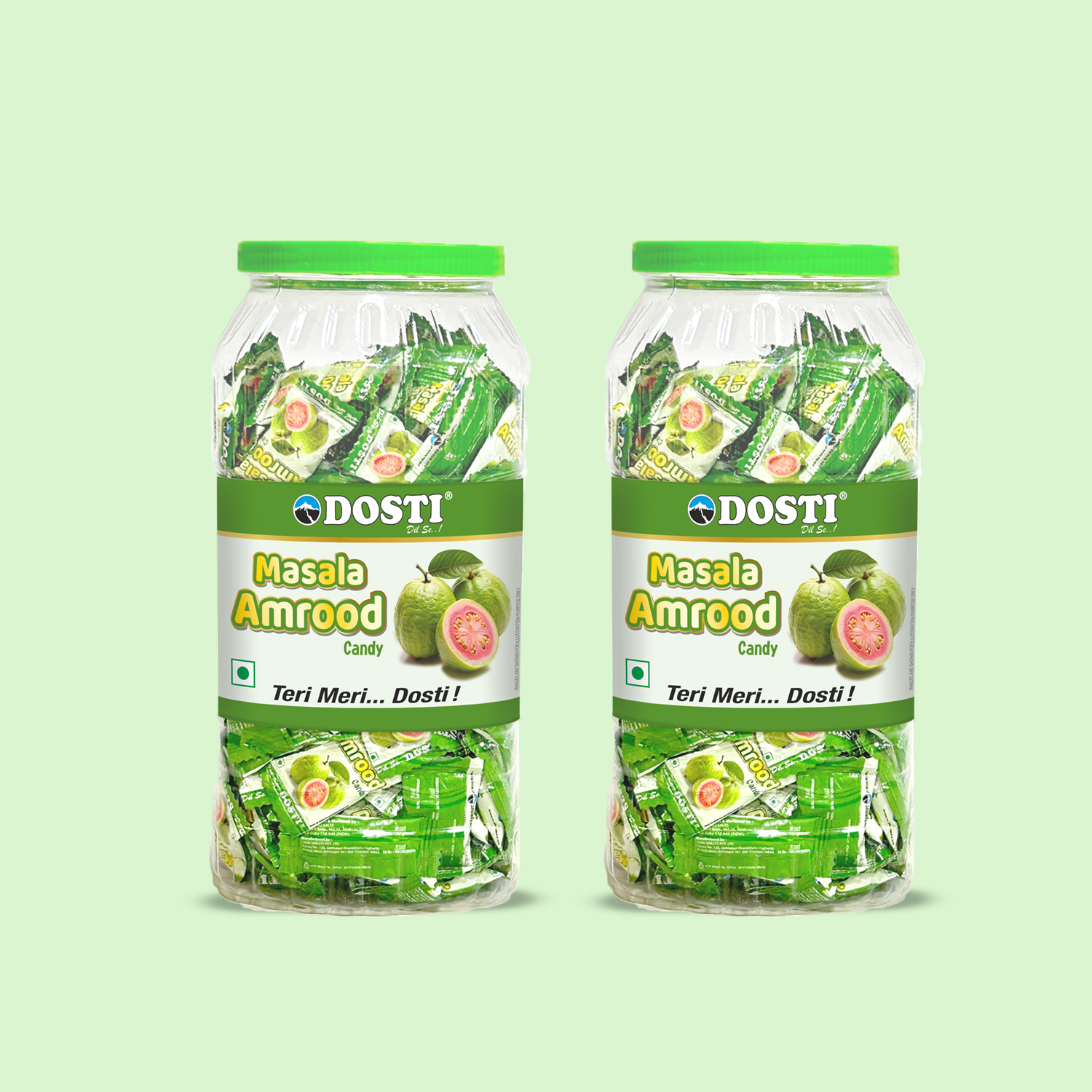 Dosti Masala Amrood Candy – 180 Pieces per Jar | Pack of 2