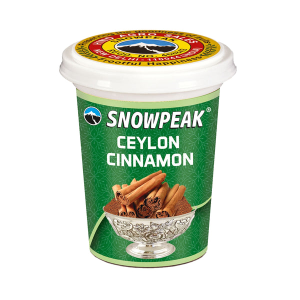 Snowpeak Ceylon Cinnamon Powder – Combo Pack of 2 | Pure & Organic Sri Lankan Dalchini | For Tea, Baking & Cooking | No Additives or Preservatives
