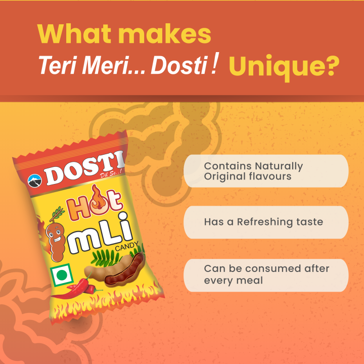 Dosti Hot Imli Candy | Tamarind Candy 220 Pieces