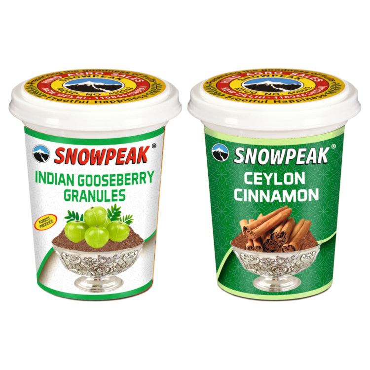 Snowpeak Combo of Amla Granules (50g) & Ceylon Cinnamon (40g)