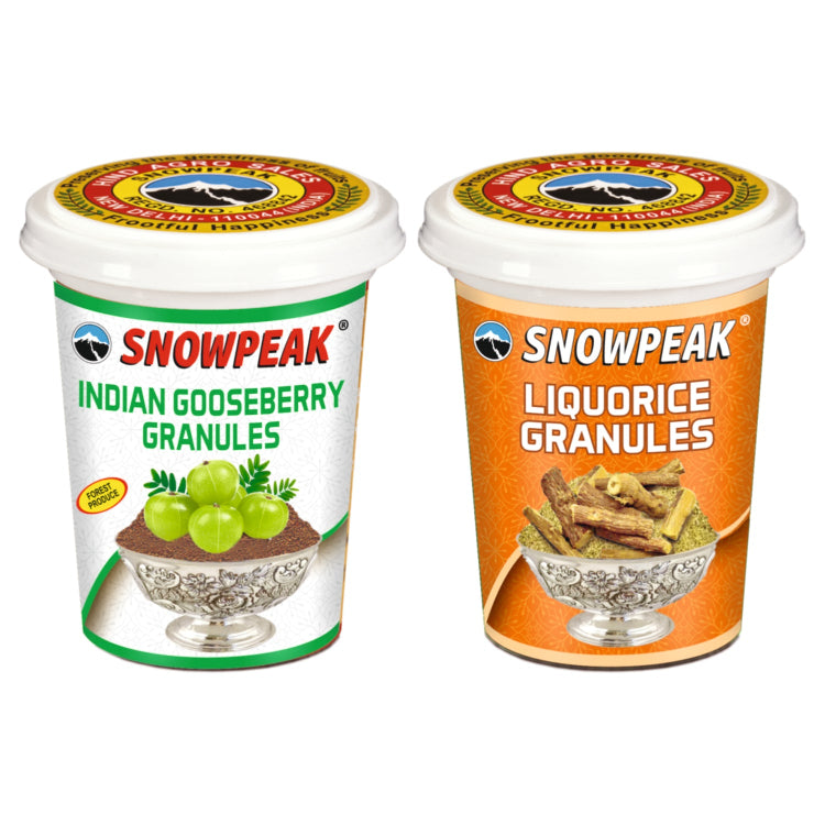 Snowpeak Combo of Amla and Liquorice (Mulethi) Granules (2 X 50g)