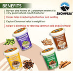 Snowpeak Spices Combo of Cardamom Powder (25g), Clove Granules (25g), Ginger Powder (20g) & Ceylon Cinnamon (20g)