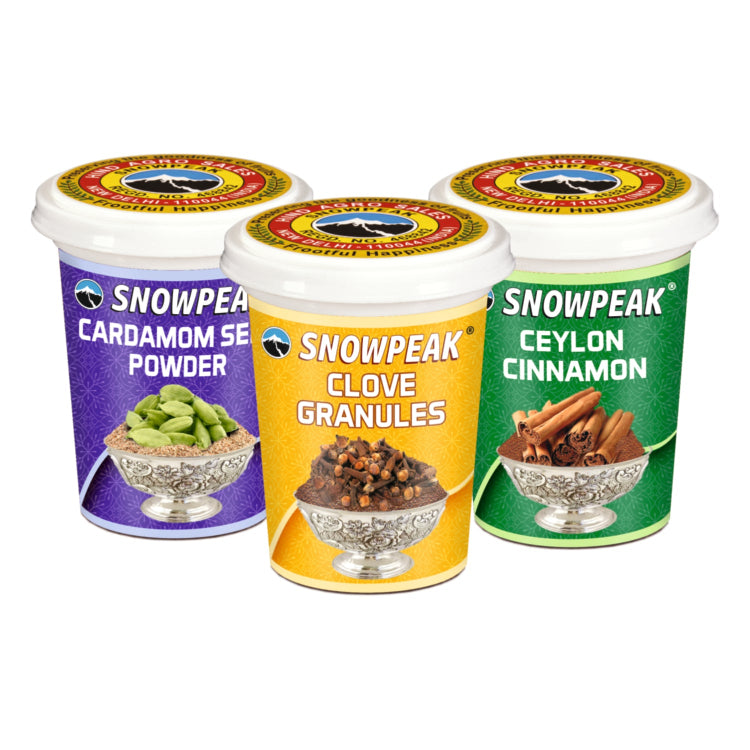 Snowpeak Combo of Cardamom Powder (50g), Clove Granules (50g) & Ceylon Cinnamon (40g)