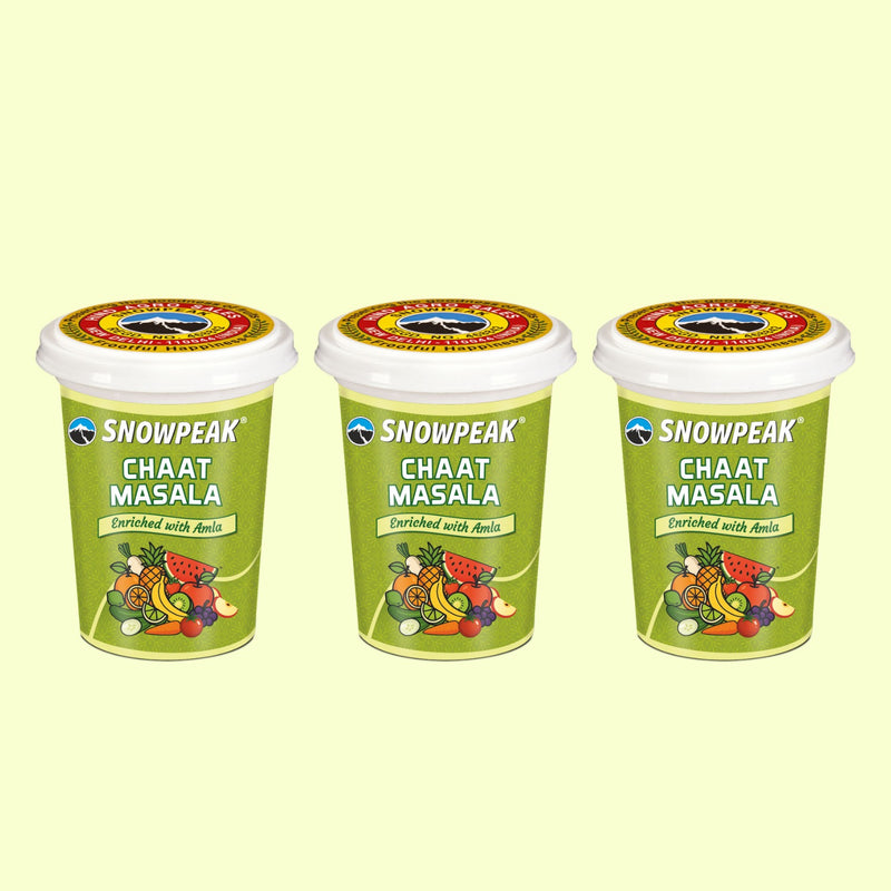 Snowpeak Chaat Masala 100g Each (Pack of 3) | Enriched with Amla | Tangy & Flavourful Spice Blend for Fruits, Salads, Snacks & Raita