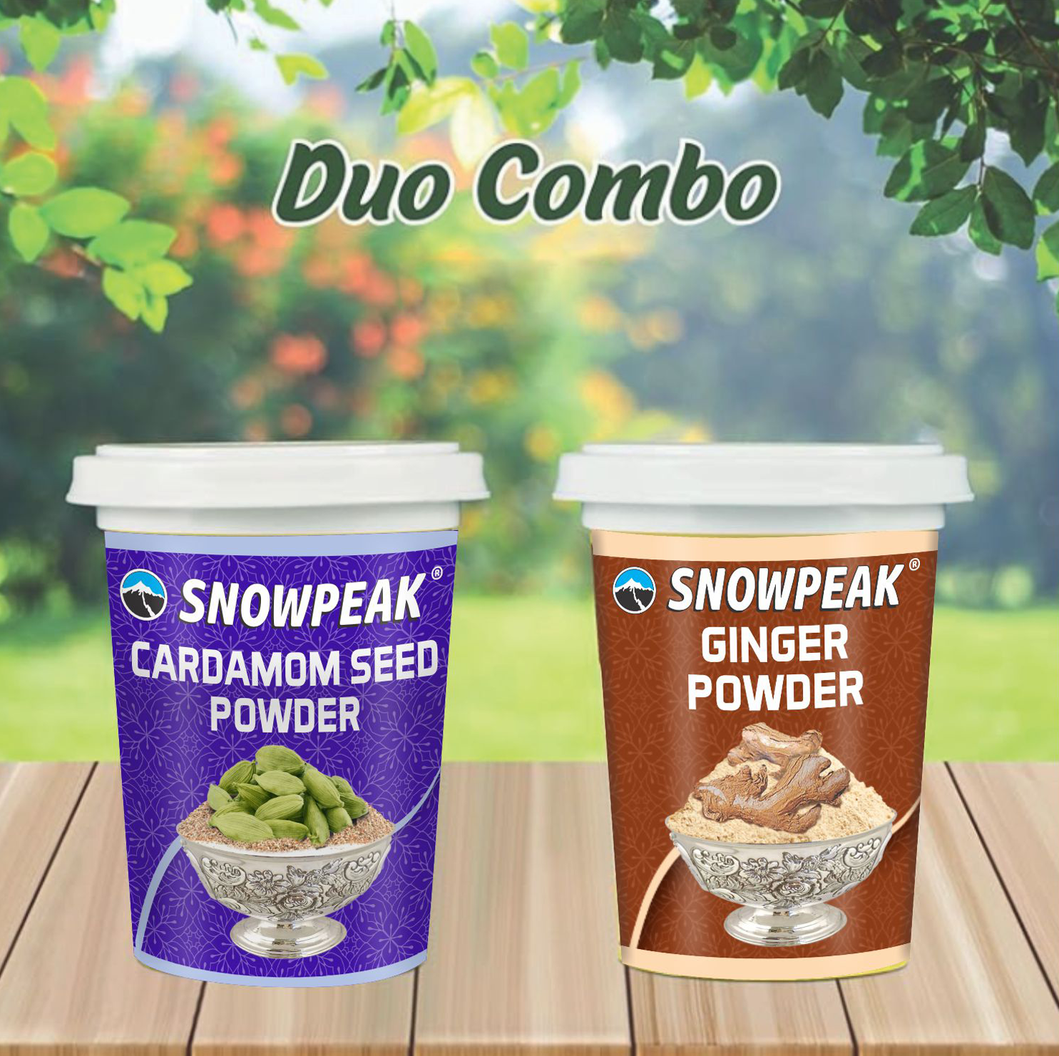 Snowpeak Combo of Cardamom Powder (50g) & Ginger Powder (40g)