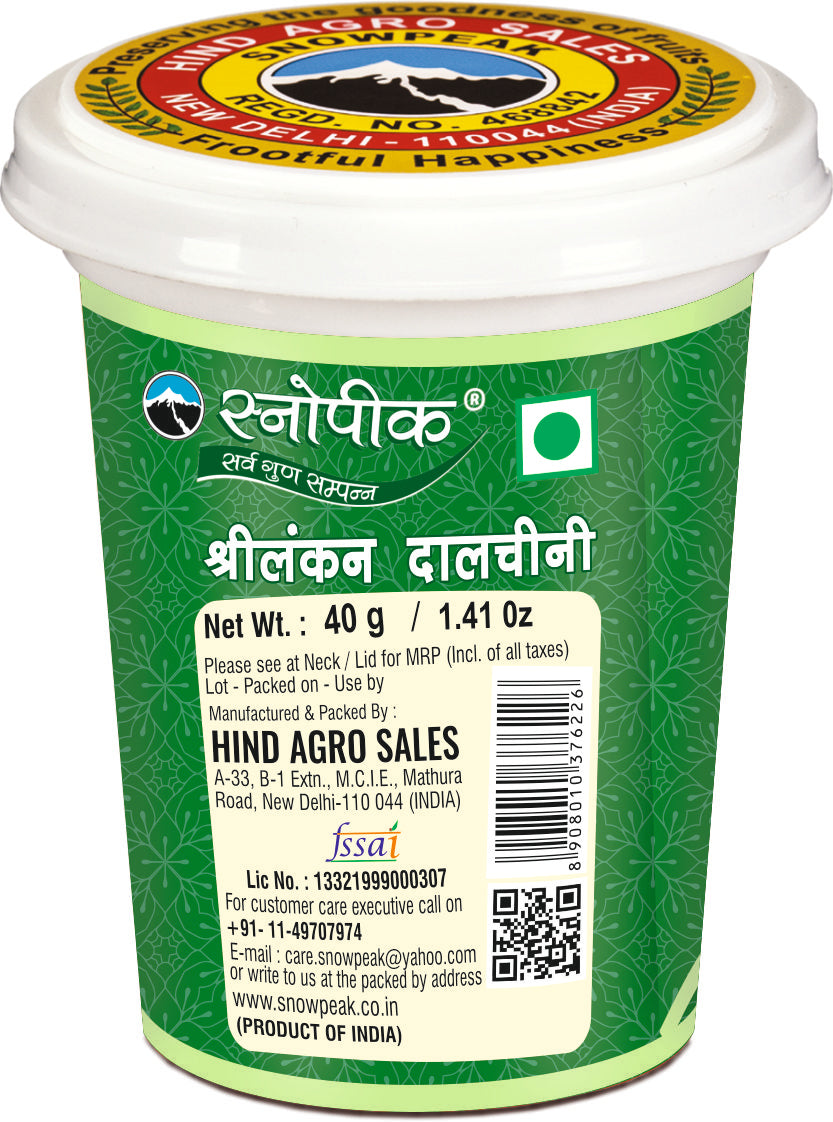 Snowpeak Spices Combo of Cardamom Powder (50g), Clove Granules (50g), Ginger Powder (40 g) & Ceylon Cinnamon (40g)