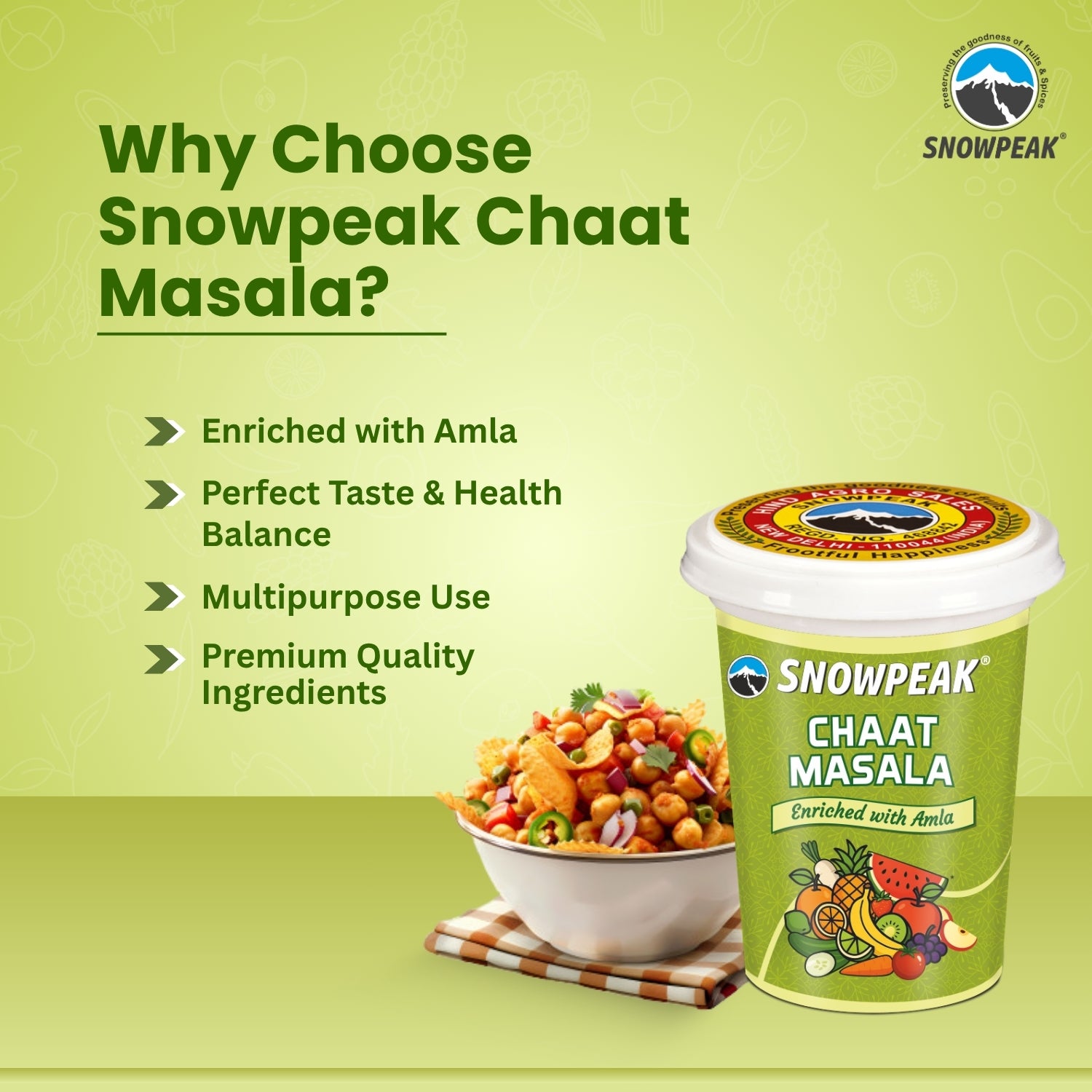 How to use chaat masala on fruits and snacks