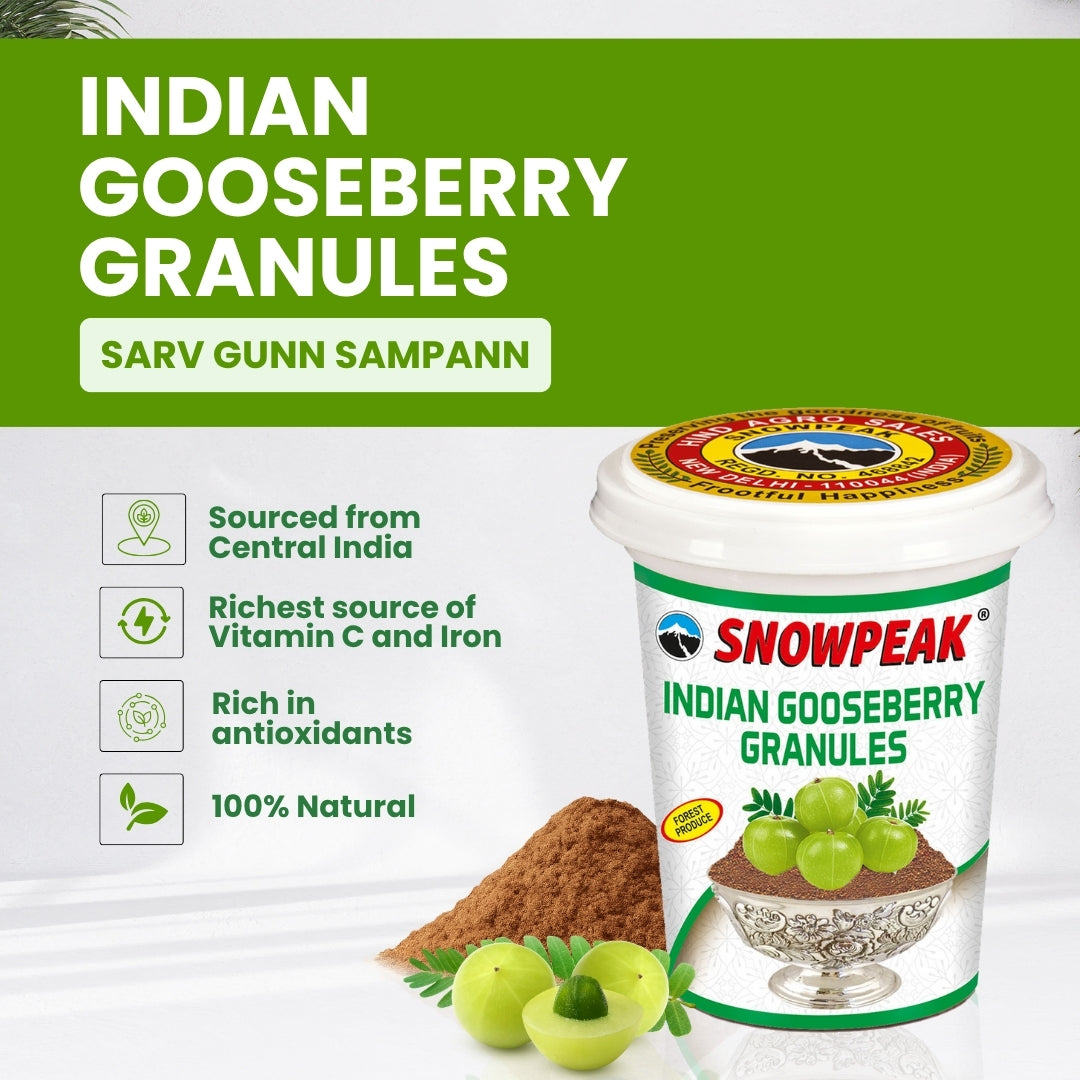 Snowpeak Combo of Amla Granules (3 x 25g) | Indian Gooseberry | For Hair Care, Eye Health & Daily Wellness | Rich in Vitamin C | Pure & Natural