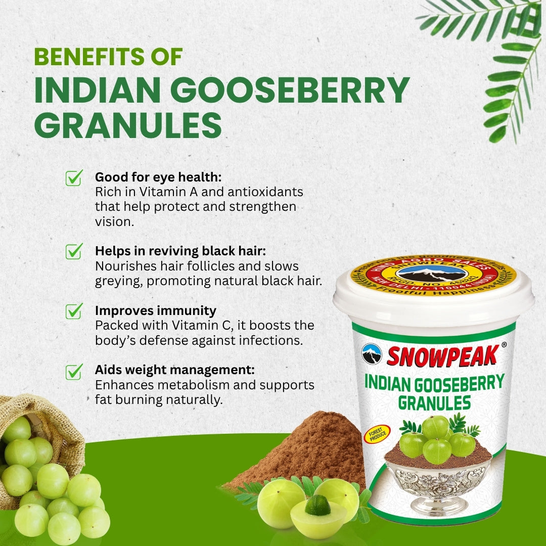 Snowpeak Indian Gooseberry Granules – Combo Pack of 2 (Amla)
