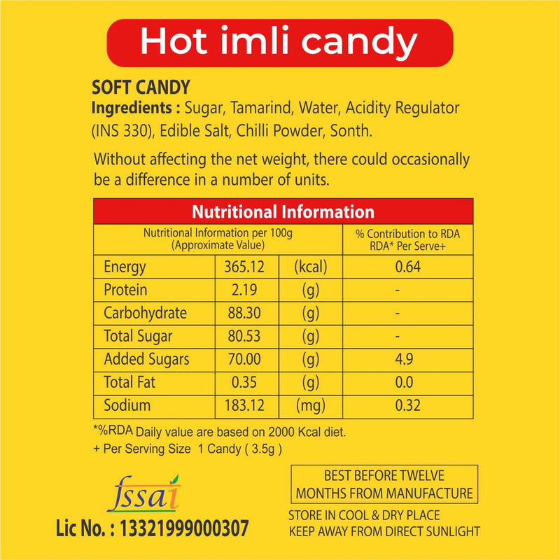 Dosti Hot Imli Candy | Tamarind Candy 220 Pieces