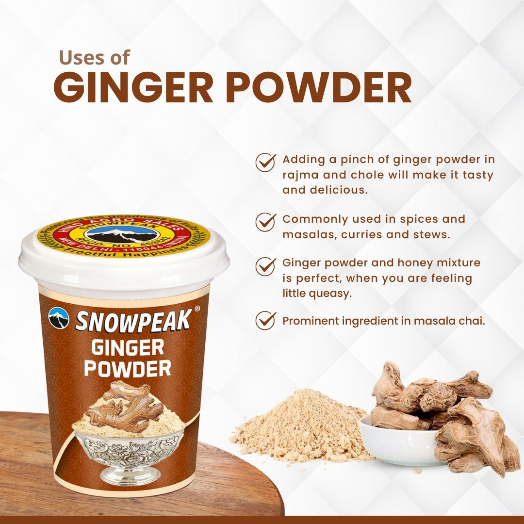 Snowpeak Pure Ginger (Sonth) Powder (40g) | Pure & Natural | Ideal for Tea, Cooking & Baking