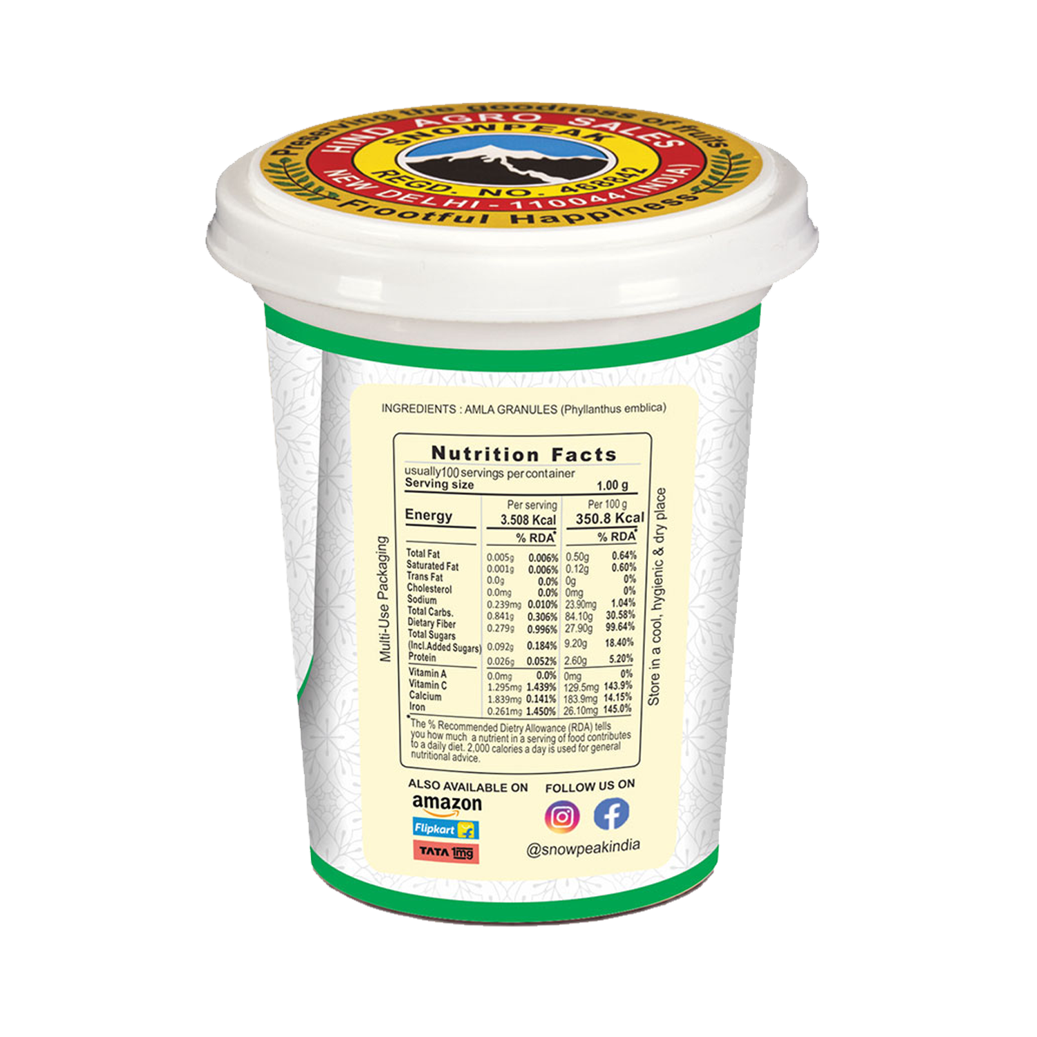 Snowpeak Combo of Amla Granules (2 X 100g)