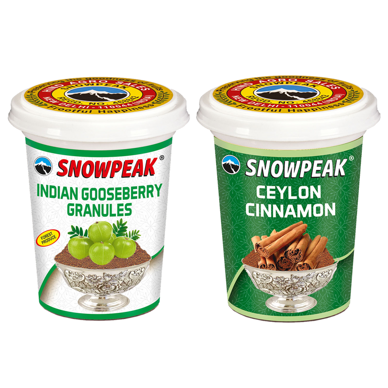 Snowpeak Combo of Amla Granules (50g) & Ceylon Cinnamon (40g)
