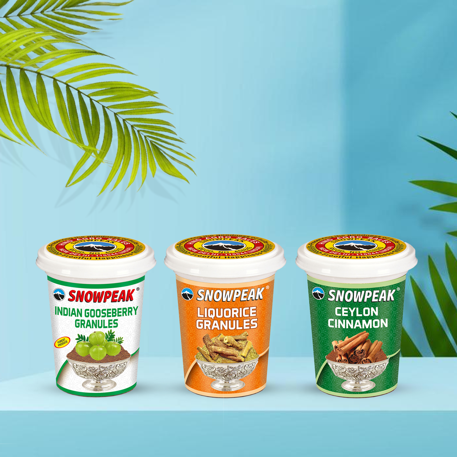 Snowpeak Combo of Liquorice (Mulethi) Granules (50g), Amla Granules (50g) & Ceylon Cinnamon (40g)