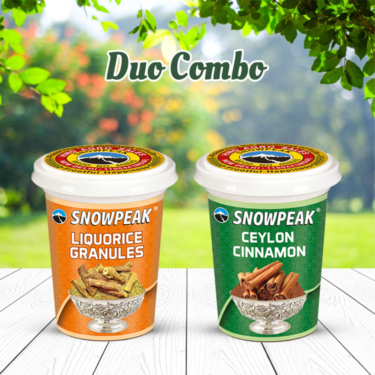 Snowpeak Combo of Liquorice (Mulethi) Granules (50g) and Ceylon Cinnamon (40g)