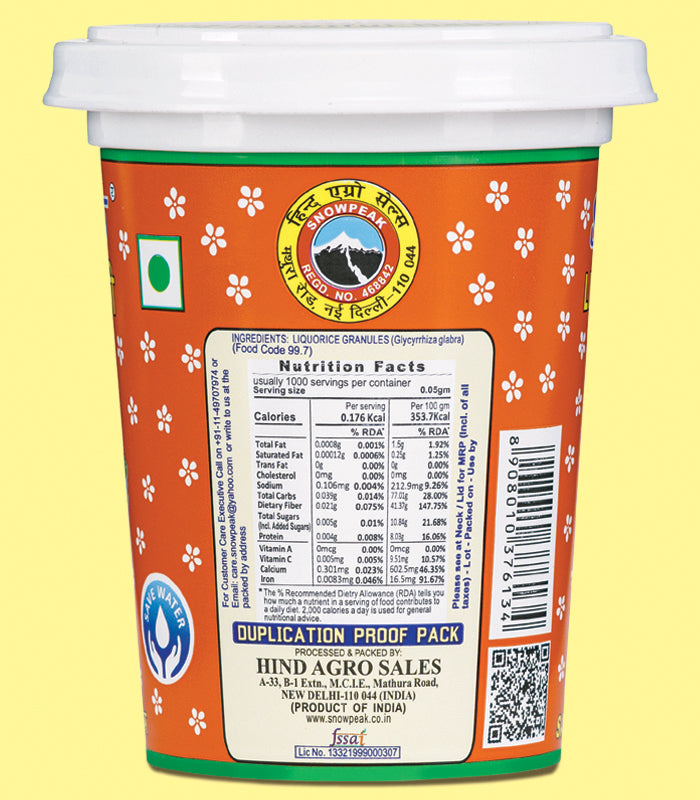 Snowpeak Winter Combo of Liquorice (Mulethi) Granules (50g), Clove Granules (50g) & Ginger Powder (50g)