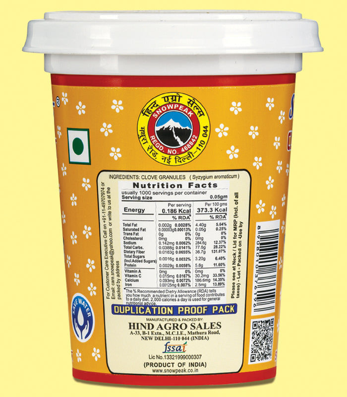 Snowpeak Spices Combo of Cardamom Powder (50g), Clove Granules (50g), Ginger Powder (40 g) & Ceylon Cinnamon (40g)