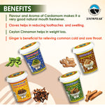 Snowpeak Spices Combo of Cardamom Powder (25g), Clove Granules (25g), Ginger Powder (20g) & Ceylon Cinnamon (20g)