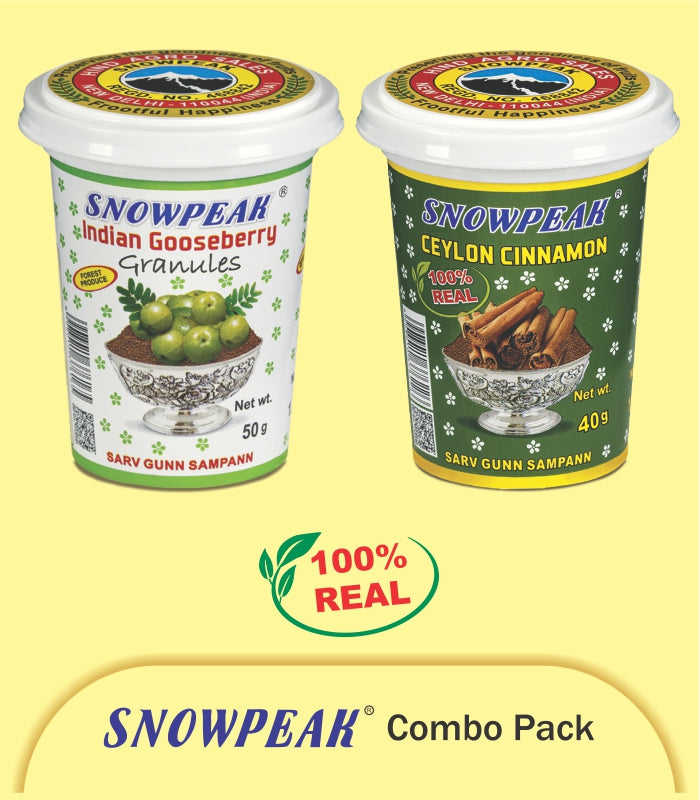 Snowpeak Combo of Amla Granules (50g) & Ceylon Cinnamon (40g)