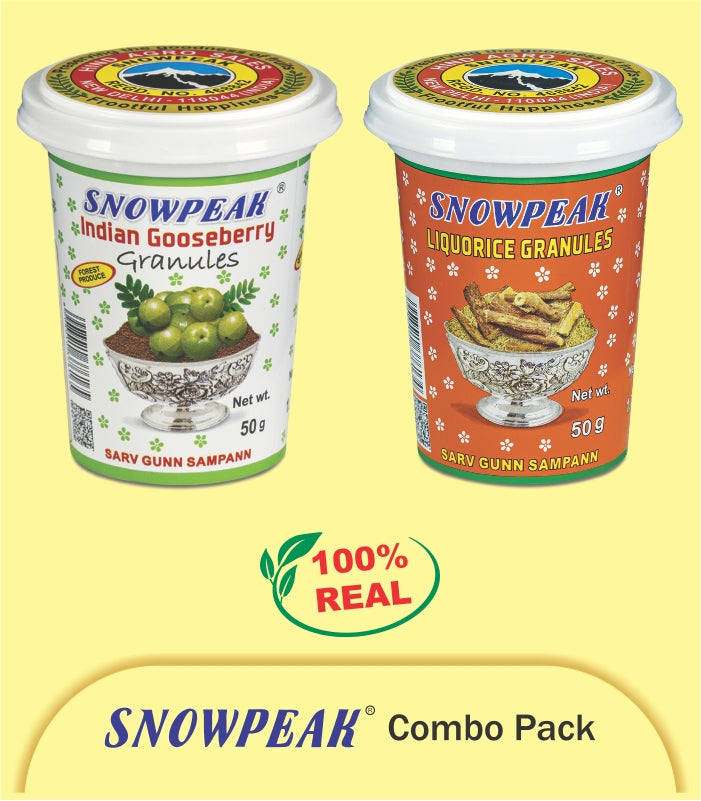 Snowpeak Combo of Amla and Liquorice (Mulethi) Granules (2 X 50g)