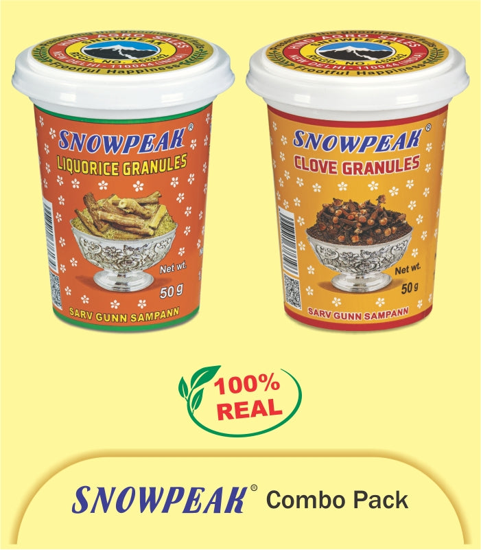 Snowpeak Combo of Liquorice (Mulethi) and Clove Granules (2 X 50g)